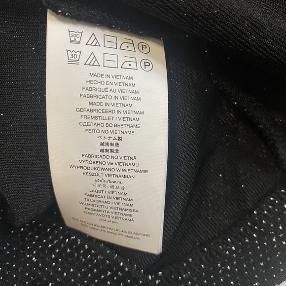 Michael Kors Womens Black and Silver Metallic Sparkle Shimmery Dress Size Medium - Picture 11 of 15